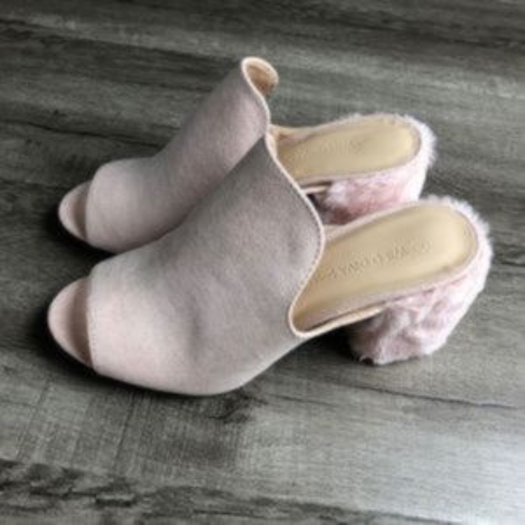 Wild Diva Faux Fur Slide On Mules - Picture 4 of 7